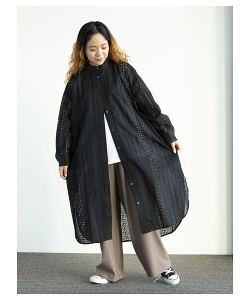 GARAGE OF GOOD CLOTHING（ガレージオブグッドクロージング）の「レース切り替えワンピース（ワンピース/ドレス・ホワイト/ブラック・F）」の4枚目の写真