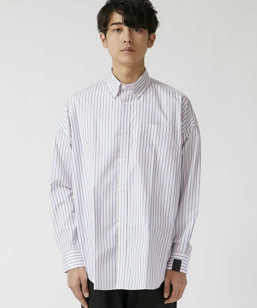n.hoolywood 切替ストライプシャツ N.HOOLYWOOD - HALF SLEEVE SHIRT