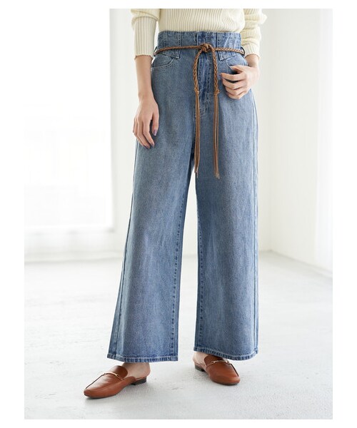 Green　Parks（グリーンパークス）の「・SUGAR SPOON ハイウエストデニムパンツ（パンツ・ブラック/インディゴ/ライトインディゴ・F）」の14枚目の写真