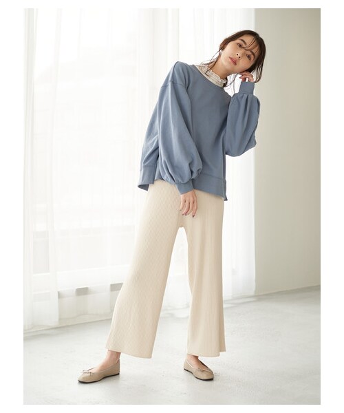 Green　Parks（グリーンパークス）の「【Special Price】・SUGAR SPOON レースキリカエハイネック（トップス・アイボリー/オフホワイト/ライトグレー/ブラック・F）」の3枚目の写真