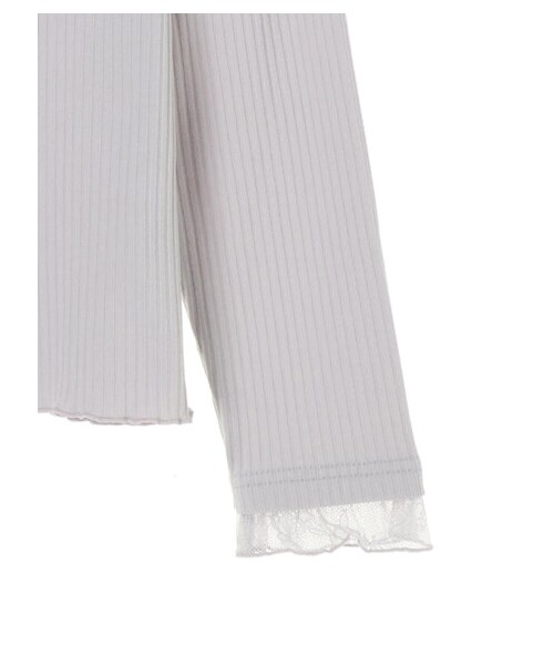 Green　Parks（グリーンパークス）の「【Special Price】・SUGAR SPOON レースキリカエハイネック（トップス・アイボリー/オフホワイト/ライトグレー/ブラック・F）」の6枚目の写真