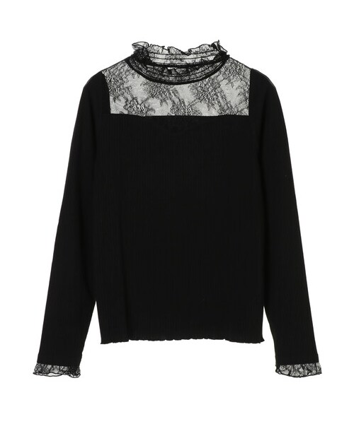 Green　Parks（グリーンパークス）の「【Special Price】・SUGAR SPOON レースキリカエハイネック（トップス・アイボリー/オフホワイト/ライトグレー/ブラック・F）」の15枚目の写真