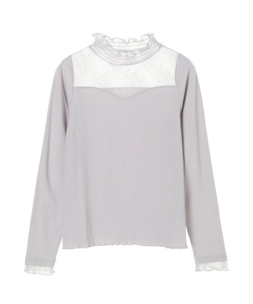 Green　Parks（グリーンパークス）の「【Special Price】・SUGAR SPOON レースキリカエハイネック（トップス・アイボリー/オフホワイト/ライトグレー/ブラック・F）」の14枚目の写真