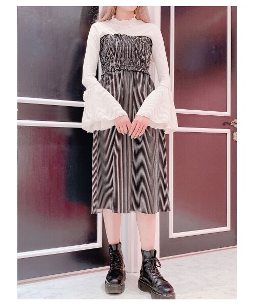 lilLilly(リルリリー)の「ハイウエストスカート(スカート・レディース・CHECK/STRIPE・FREE)」の6枚目の写真