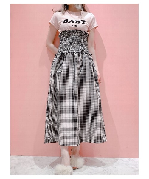 lilLilly(リルリリー)の「ハイウエストスカート(スカート・レディース・CHECK/STRIPE・FREE)」の3枚目の写真