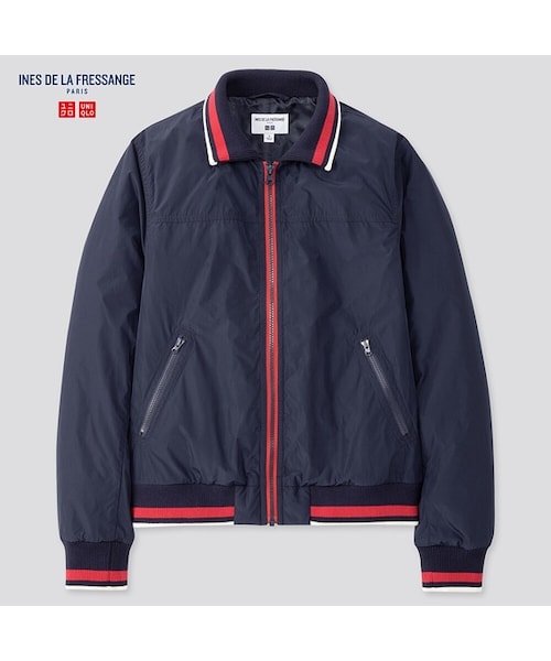 UNIQLO（ユニクロ）の「リブブルゾン（その他アウター・レディース・OFF WHITE 01/NAVY 69・S/XXL/3XL/M/XL/XS/L）」の2枚目の写真