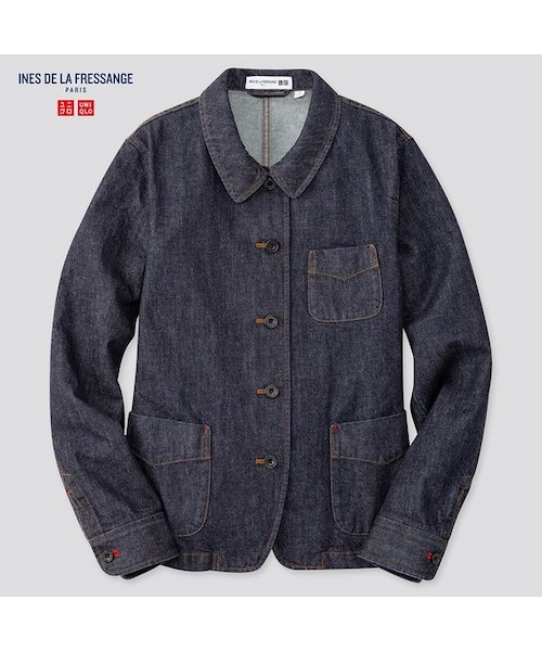 UNIQLO（ユニクロ）の「デニムカバーオール（その他アウター・レディース・OFF WHITE 01/NAVY 69/BLUE 65・3XL/XXL/XL/XS/S/M/L）」の3枚目の写真