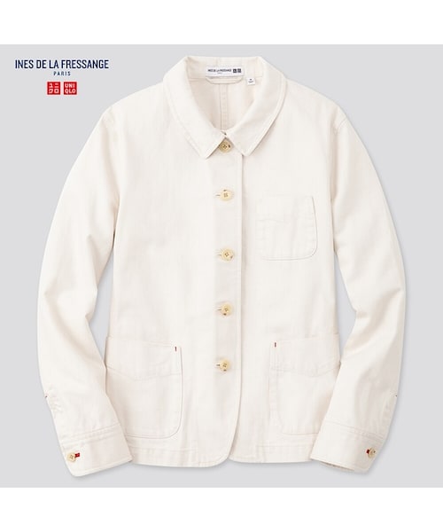 UNIQLO（ユニクロ）の「デニムカバーオール（その他アウター・レディース・OFF WHITE 01/NAVY 69/BLUE 65・3XL/XXL/XL/XS/S/M/L）」の2枚目の写真