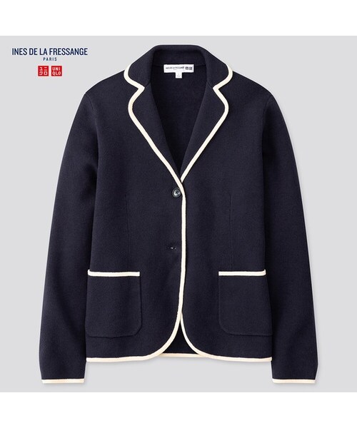 UNIQLO（ユニクロ）の「ニットジャケット（長袖）（カーディガン/ボレロ・レディース・NATURAL 30/NAVY 69・3XL/XS/L/S/XXL/XL/M）」の2枚目の写真