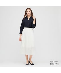 UNIQLO | リネンブレンドスキッパーシャツ（7分袖）(シャツ/ブラウス)
