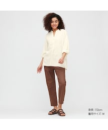UNIQLO | リネンブレンドスキッパーシャツ（7分袖）(シャツ/ブラウス)