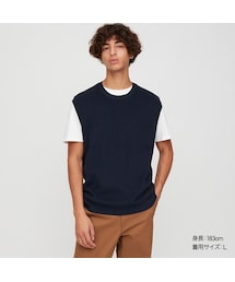 UNIQLO | オーバーサイズクルーネックベスト(ニット/セーター)