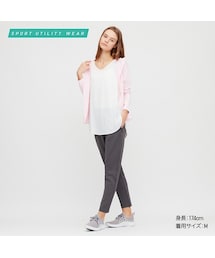 UNIQLO | エアリズムシームレスVネックロングT（半袖）(Tシャツ/カットソー)