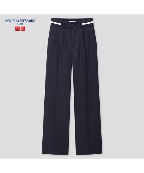 UNIQLO（ユニクロ）の「イージーワイドストレートパンツ（その他パンツ・レディース・BLACK 09/NAVY 69・3XL/XL/S/M/XXL/L/XS）」の2枚目の写真