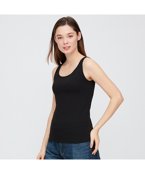 UNIQLO（ユニクロ）の「スーピマコットンブラタンクトップ（ブラジャー・レディース・WHITE 00/GRAY 03/BLACK 09・M/XXL/3XL/XS/S/XL/L）」の2枚目の写真