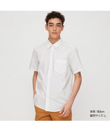 UNIQLO | エクストラファインコットンブロードプリントシャツ（レギュラーカラー・半袖）(シャツ/ブラウス)