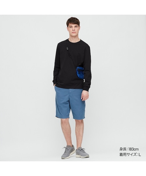 UNIQLO（ユニクロ）の「エアリズムUVカットクルーネックT（長袖）（Tシャツ/カットソー・メンズ・GRAY 03/WHITE 00/LIGHT BLUE 60/BLACK 09/RED 13/GREEN 54/NAVY 69・M/L/4XL/S/XL/XXL/3XL/XS）」の3枚目の写真