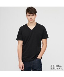 UNIQLO | スーピマコットンVネックT（半袖）(Tシャツ/カットソー)