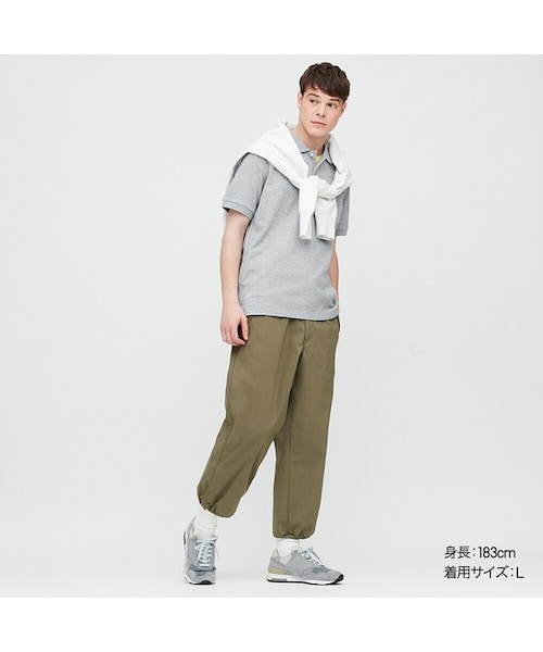 UNIQLO（ユニクロ）の「EZYワイドフィットパラシュートジョガーパンツ（丈短め64cm）（その他パンツ・メンズ・GRAY 03/BLACK 09/OLIVE 56/BLUE 67・XXL/S/L/M/XS/XL/4XL/3XL）」の3枚目の写真