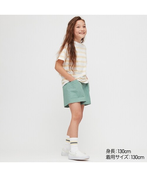 UNIQLO（ユニクロ）の「GIRLS イージーショートパンツ（ムジ）（その他パンツ・キッズ・PINK 12/NATURAL 30/GREEN 53・120/140/100/130/160/110/150）」の3枚目の写真