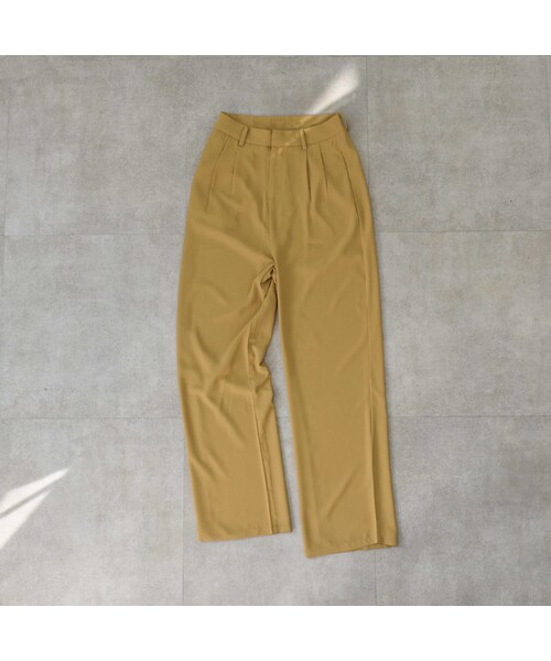 Lavish Gate(ラヴィッシュゲート)の「bottoms-02054 タック セミワイドパンツ マスタードイエロー(その他パンツ・レディース・その他)」の7枚目の写真