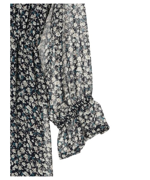 E hyphen world gallery（イーハイフンワールドギャラリー）の「花柄ハイネックワンピース（ワンピース/ドレス・オフホワイト/ブラック/ネイビー・F）」の11枚目の写真