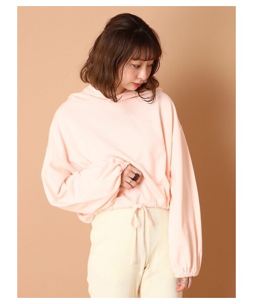 E hyphen world gallery(イーハイフンワールドギャラリー)の「バルーンスリーブギャザーパーカー(トップス・オフホワイト/杢グレー/ベージュ/ピーチ・F)」の16枚目の写真