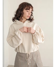 E hyphen world gallery | バルーンスリーブギャザーパーカー(トップス)