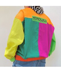 ●JAMS WORLD●ナイロンジャケット●USA●ハワイ●HAWAII● Vintage Jams World Colorblock Windbreaker Large 1990s Jams