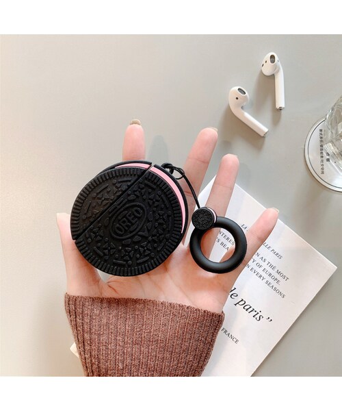 no brand(ノーブランド)の「【食べものシリーズ】 AirPodsケースカバー AirPods第1/2世代専用充電ケースカバー オレオビスケット保護ケース 落下防止リング付き OREOデザイン シリコーンケース(スマホケース/カバー・その他)」の5枚目の写真