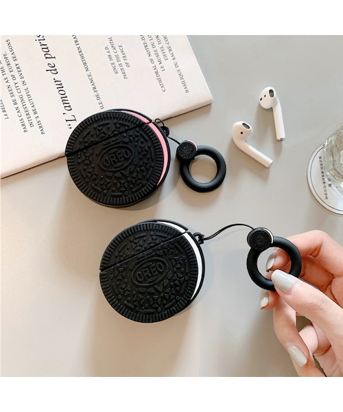 no brand(ノーブランド)の「【食べものシリーズ】 AirPodsケースカバー AirPods第1/2世代専用充電ケースカバー オレオビスケット保護ケース 落下防止リング付き OREOデザイン シリコーンケース(スマホケース/カバー・その他)」の10枚目の写真