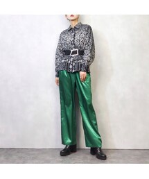 USED | Leaf wind monotone rétro shirt-891-2(シャツ/ブラウス)