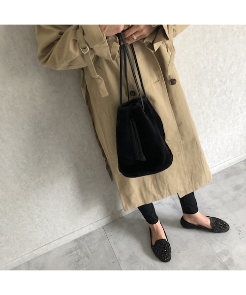 copine(コピン)の「再入荷!オーバーサイズ!キャンディ袖ツイルロングトレンチコート(トレンチコート・レディース・その他)」の13枚目の写真