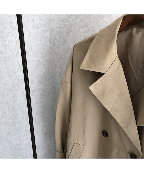 copine(コピン)の「再入荷!オーバーサイズ!キャンディ袖ツイルロングトレンチコート(トレンチコート・レディース・その他)」の14枚目の写真