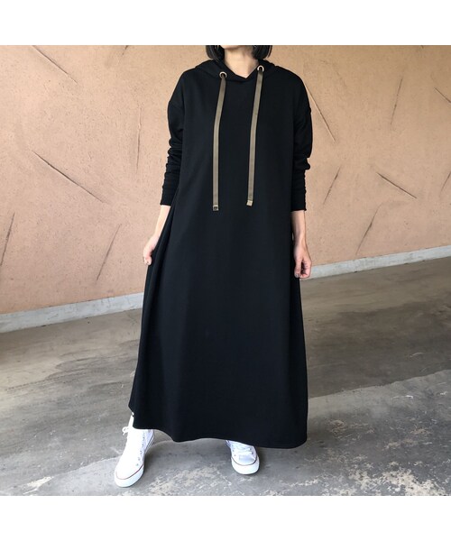 copine（コピン）の「【期間限定価格！】裾スリットフレアデザイン！ゆったりロングパーカーワンピース(3color)（ワンピース・レディース・その他）」の6枚目の写真