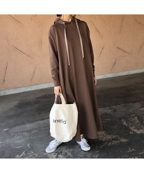 copine（コピン）の「【期間限定価格！】裾スリットフレアデザイン！ゆったりロングパーカーワンピース(3color)（ワンピース・レディース・その他）」の9枚目の写真