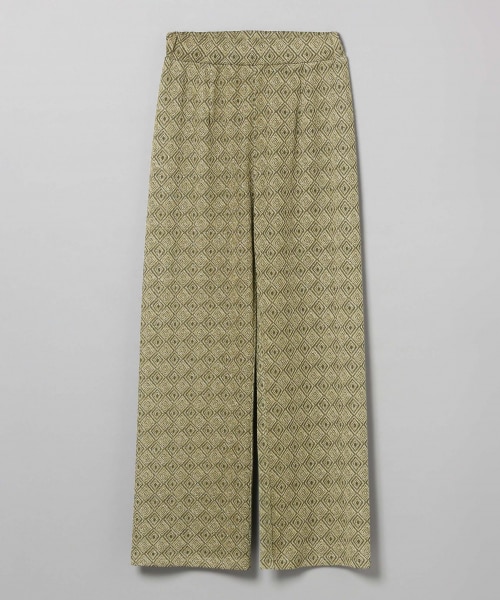 JEANASIS(ジーナシス)の「ロンバスラメジャガードパンツ(パンツ・アイボリー()/グリーン系()/ブルー系())」の2枚目の写真