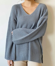 DHOLIC | ルーズフィットVネックニット(ニット/セーター)
