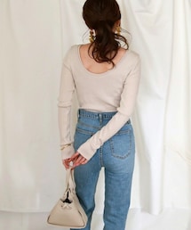 LAULEN | U Neck Rib Tops(Tシャツ/カットソー)