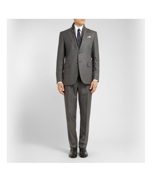 Berluti（ベルルッティ）の「Tortona Grey Wool-Birdseye Suit