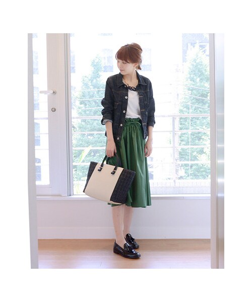 URBAN RESEARCH（アーバンリサーチ）の「インディゴデニムブルゾン（ジャケット/アウター・レディース・INDIGO・FREE）」の5枚目の写真