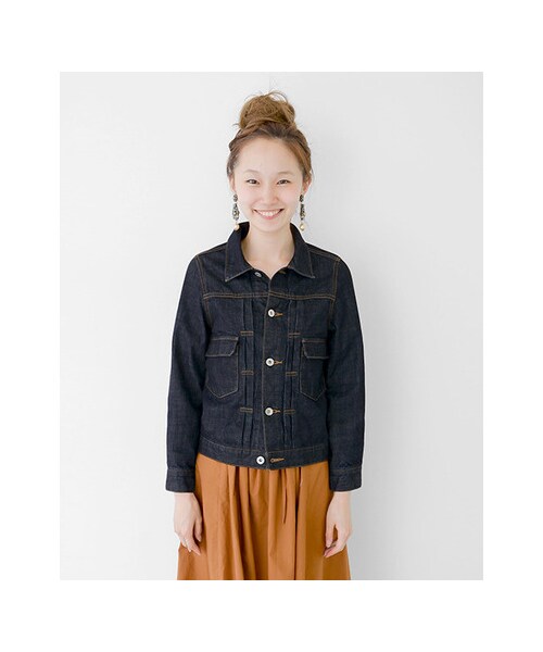 URBAN RESEARCH（アーバンリサーチ）の「インディゴデニムブルゾン（ジャケット/アウター・レディース・INDIGO・FREE）」の7枚目の写真