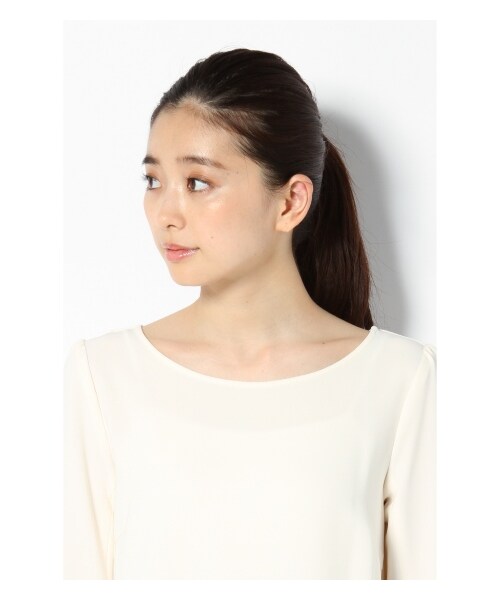 ドゥーズィエムクラス／美品❤️トリアセジョーゼットギャザーブラウス ブラック Deuxieme Classe（ドゥーズィエムクラス）の「◇トリアセジョー