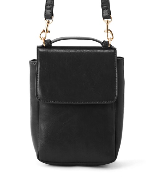 GRL（グレイル）の「ヴィンテージ風エコレザーショルダーバッグ（ショルダーバッグ・レディース・アイボリー/ベージュ/ブラック/ブラウン/イエロー/ピンク/オフホワイト・F）」の3枚目の写真
