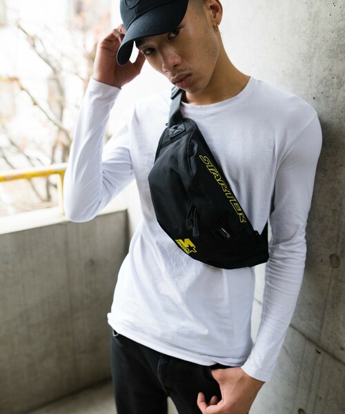 DEVICE（デバイス）の「【STARTER BLACK LABEL】DEVICE別注 CORDURAナイロンウエストバッグ W（ボディバッグ/ウエストポーチ・レディース・ホワイト/ブラック/イエロー・FREE）」の3枚目の写真