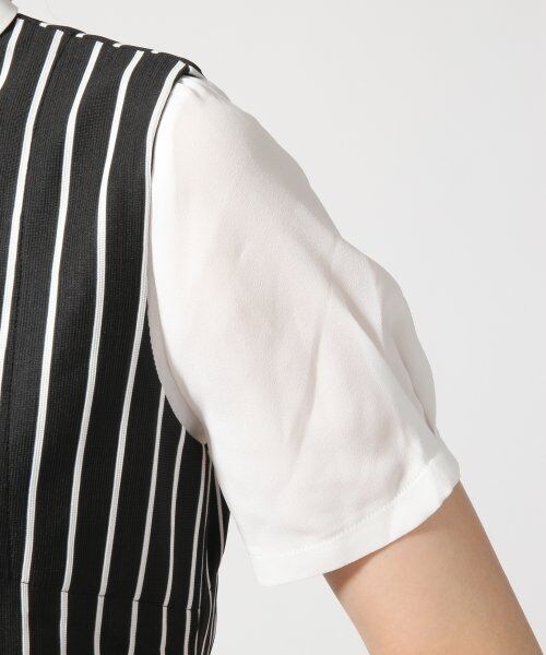 JEANASIS（ジーナシス）の「ピンストベストシャツプルオーバーSS（トップス・レディース・ホワイト/ブラック・ＦREE）」の6枚目の写真