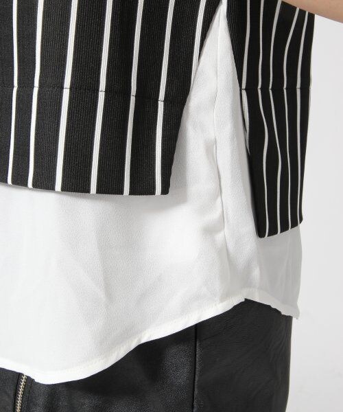 JEANASIS（ジーナシス）の「ピンストベストシャツプルオーバーSS（トップス・レディース・ホワイト/ブラック・ＦREE）」の8枚目の写真