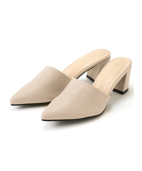 GRL（グレイル）の「チャンキーヒールサボサンダル（サンダル・レディース・ホワイト/ベージュ/シルバー/モカ・24.5）」の3枚目の写真