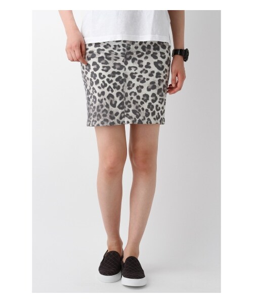 JOURNAL STANDARD（ジャーナルスタンダード）の「レオパードツイルスカート（ミニスカート・レディース・グレーA・36/38/40）」の2枚目の写真