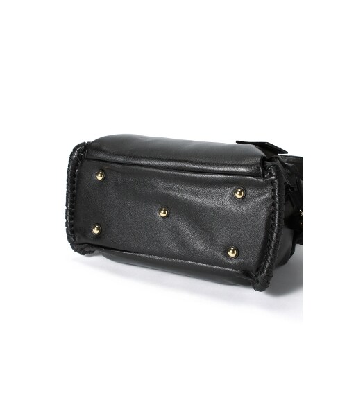 PotioR（ポティオール）の「PotioR LOOP PIPING MIDDLE BOSTON（ボストンバッグ・レディース・ブラック/キャメル・フリー）」の6枚目の写真